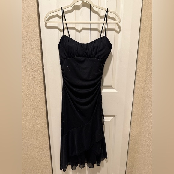 Ruby Rox Vintage Y2K Ruched Asymmetric Grunge Fairy PromMade in USA Midi Dress,M - Picture 12 of 12